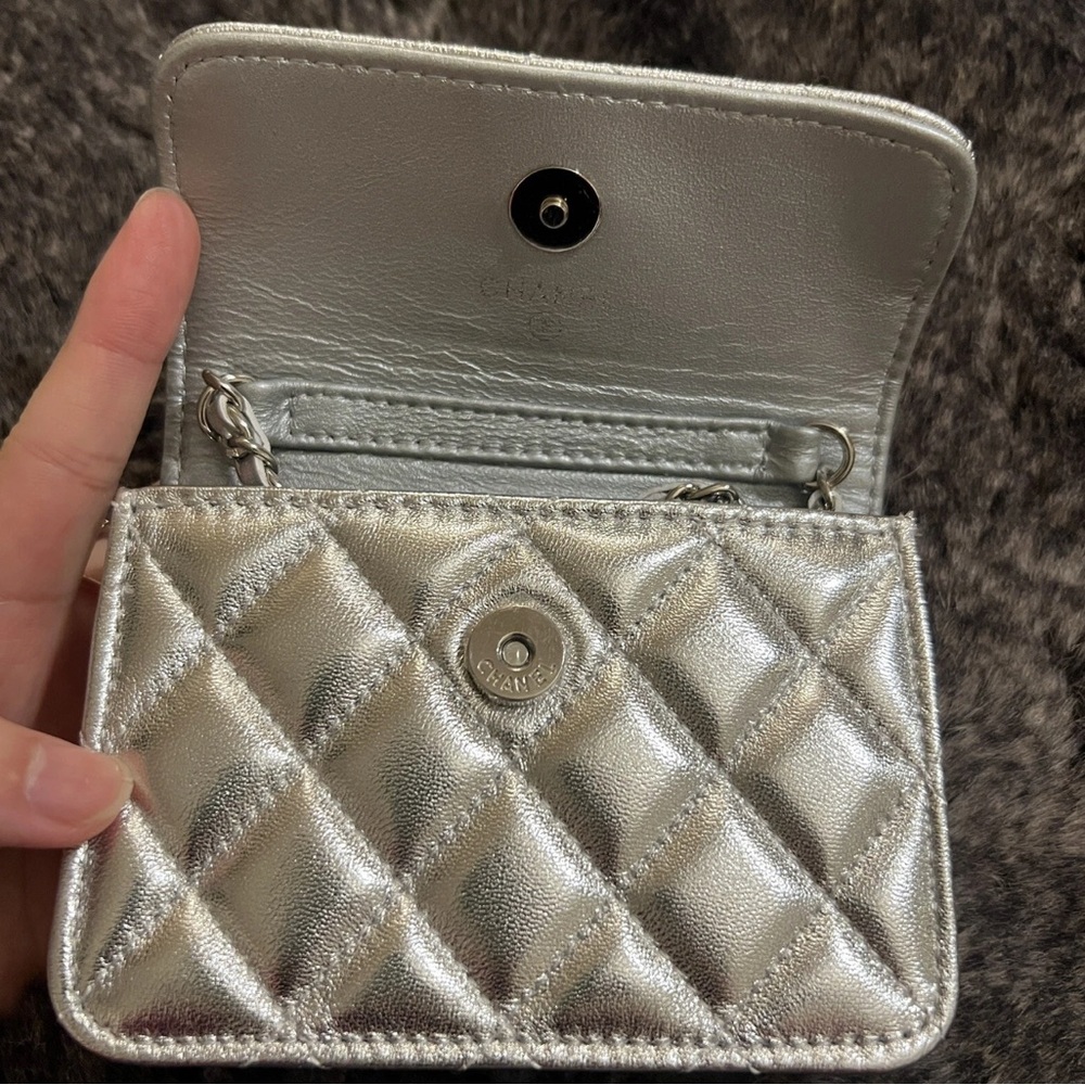 Mini Cosmetic Makeup Bag Pouch Clutch star Logo gift bag silver card bag - Picture 4 of 7
